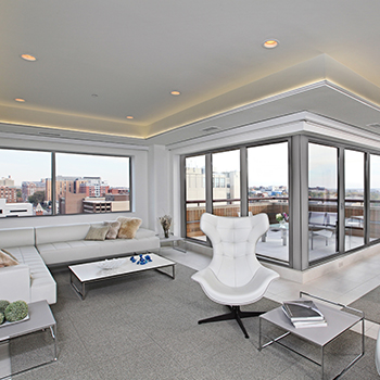 Living room toward balcony