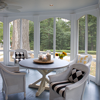 Cottage Screened Porch Interior