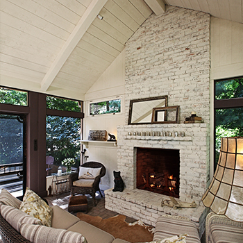 Screened Porch Fireplace